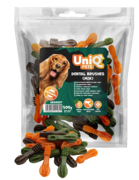 Ласощі для чистки зубів собак UniQ PETS DENTAL Зубні щітки (мікс)