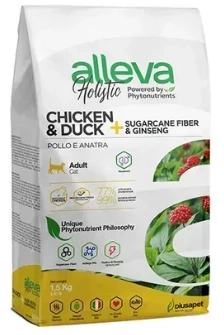 Alleva Holistic Cat Adult Neutered Chicken&Duck Повнораціонний корм з куркою та качкою для дорослих кастрованих котів, або котів які живуть у домашніх умовах