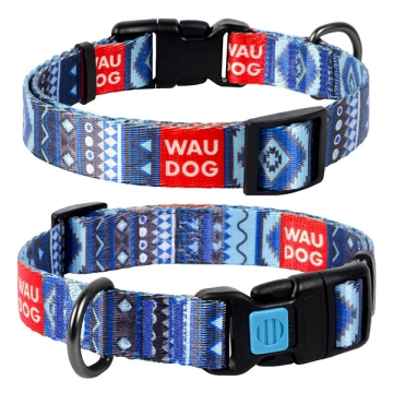 Ошейник Collar Waudog Nylon Этно синий