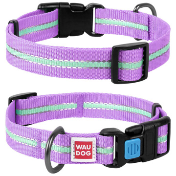 Ошейник Collar Waudog Nylon Светонакопительный Фиолетовый