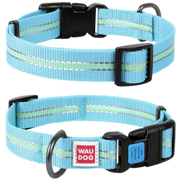 Ошейник Collar Waudog Nylon Светонакопительный Голубой