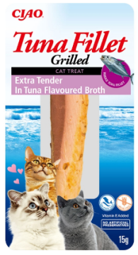Лакомство для кошек INABA "Grilled" нежное филе тунца на гриле в бульоне из тунца