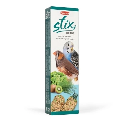 Padovan Stix Herbs Дополнительный корм (лакомство) для взрослых волнистых попугаев и маленьких экзотических птиц