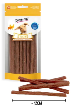 Ласощі для собак Dokas Палички з курячою грудкою та яловичою печінкою