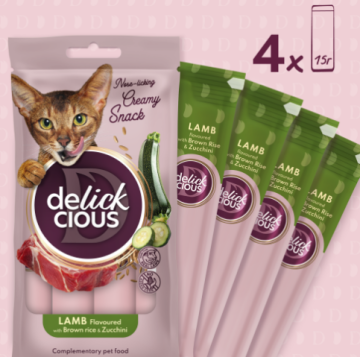 Delickcious Кремові ласощі – ягня з додаванням коричневого рису та цукіні
