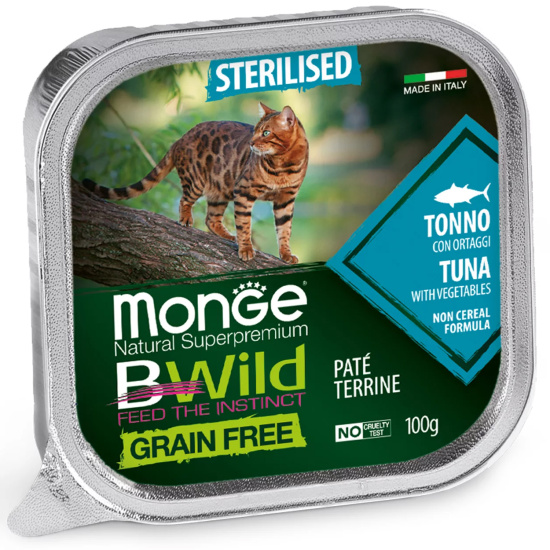 Паштет Monge BWild Sterilised тунец с овощами