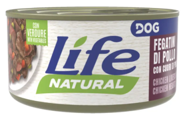 Вологий корм для собак Life Dog Natural Курячі серця та печінка