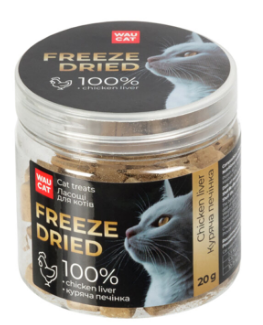 Лакомство для кошек WAUCAT Treats Freeze dried Куриная печень