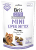 Ласощі Brit Care Mini Treats Liver Detox для собак малих порід, для детоксу печінки, з індичкою і смаком чорниці