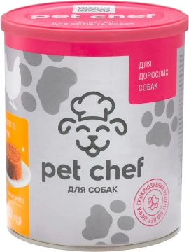 Pet Chef паштет мясний з куркою  для дорослих собак ,800 г