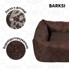 Лежак для Тварин Barksi Home Квадратний Коричневий