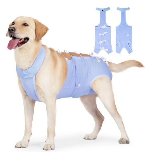 Дихаюча попона для собак Derby Breathable Pet Recovery Suite, Blue