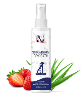 Сухий шампунь Pet Clean DRY BATH-STRAWBERRY для домашніх тварин з ароматом полуниці