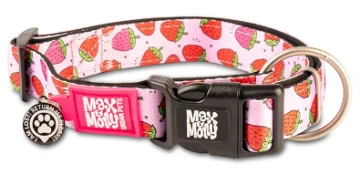 Нашийник Max & Molly Smart ID Collar Strawberry Dream Smart ID з принтом полуниці