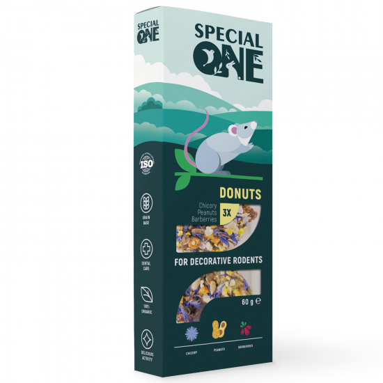 Пончики Special One «Цикорий, арахис, барбарис» для декоративных грызунов