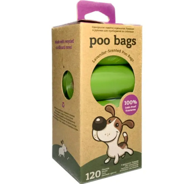 Poo Bags Lavender Lavender Одноразовые пакеты с ароматом лаванды в рулонах для уборки собак