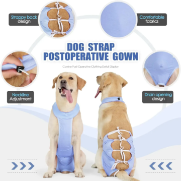 Дихаюча попона для собак Derby Breathable Pet Recovery Suite, Blue