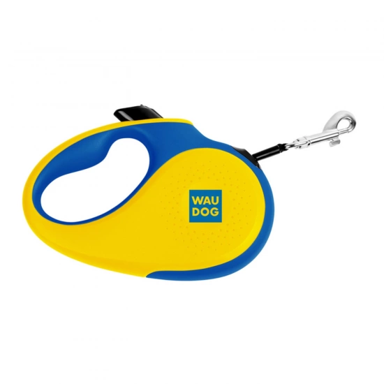 Поводок-рулетка для собак WAUDOG R-leash, рисунок "Colors of freedom", светоотражающая лента