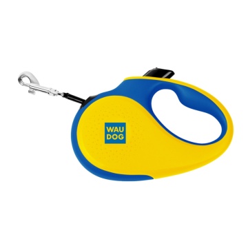 Поводок-рулетка для собак WAUDOG R-leash, рисунок "Colors of freedom", светоотражающая лента