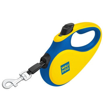 Поводок-рулетка для собак WAUDOG R-leash, рисунок "Colors of freedom", светоотражающая лента