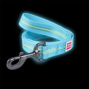 Повідець Collar Waudog Nylon Світлонакопичувальний Голубий