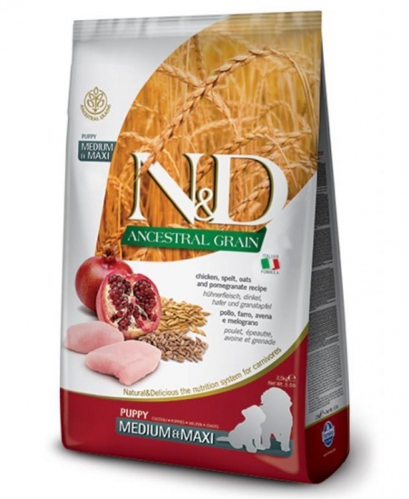 Farmina N&D Low Grain Chicken & Pomegranate Puppy Medium & Maxi