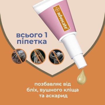 Краплі Bayer Advocate для собак до 4 кг