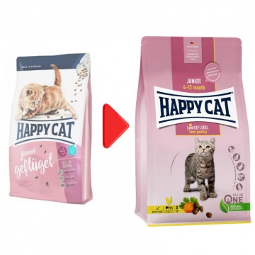 Happy Cat Young Junior Land-Geflugel для котят с 4 до 12 месяцев