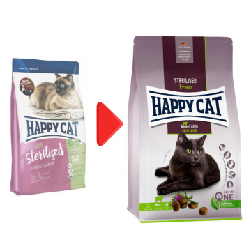 Happy Cat Sterilised Weide-Lamm с ягненком