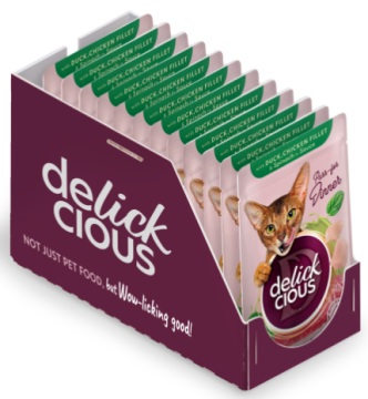 Delickcious Шматочки з качкою, курячим філе і шпинатом в соусі