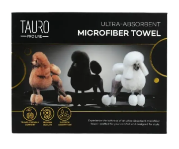 Полотенце Tauro Pro Line из микрофибры, высокопоглощающее с пуделями