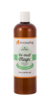 Шампунь Dezynadog De-Matt Magic для сухой поврежденной шерсти от колтунов и спутанных волос, дополнительное увлажнение для длинношерстных пород