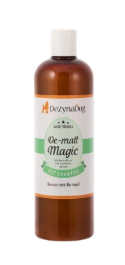 Шампунь Dezynadog De-Matt Magic для сухої пошкодженої шерсті від ковтунів та спутаного волосся додаткове зволоження для довгошерстних порід