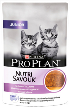 Purina Pro Plan Junior Nutrisavour Кусочки в паштете с индейкой для котят