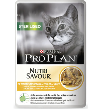 Purina Pro Plan Sterilised Nutrisavour Кусочки с курицей для стерилизованных кошек