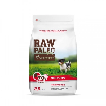 Raw Paleo Puppy Mini для щенков миниатюрных и малых пород, с говядиной