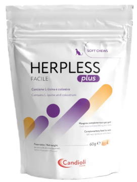 Таблетки Candioli Herpless Plus Facile для лечения вирусов герпеса у кошек