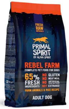 Полнорационный корм для собак PRIMAL SPIRIT REBEL FARM DOG FOOD с курицей и рыбой