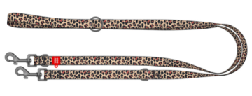 Повідець-перестібка для собак WAUDOG Nylon, малюнок "Леопард"