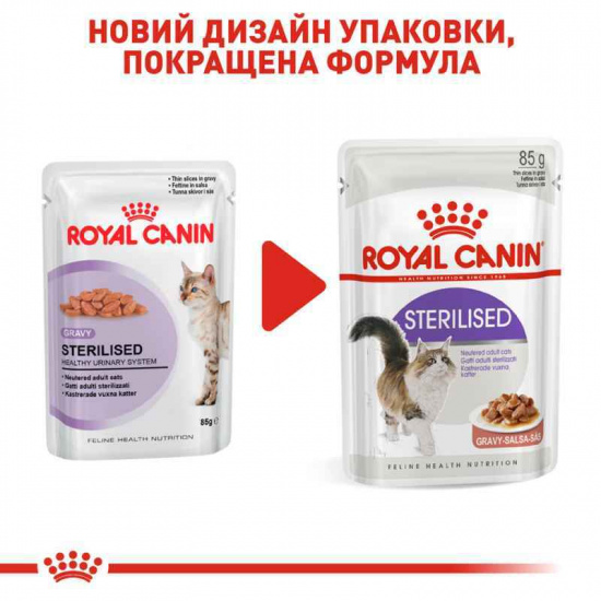 Влажный корм для стерилизованных котов Royal Canin Sterilised Gravy Pouches