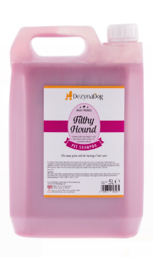 Шампунь Dezynadog Filthy Hound Deep Clean для глубокой очистки грязной шерсти дезодорирует имеет стойкий аромат Пармской Фиалки  