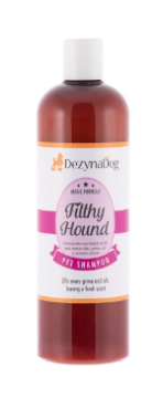 Шампунь Dezynadog Filthy Hound Deep Clean для глубокой очистки грязной шерсти дезодорирует имеет стойкий аромат Пармской Фиалки  