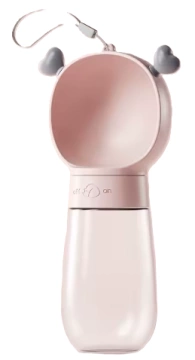 PetSummer Bottle Портативная поилка для собак и кошек с функцией кормушки, розовая