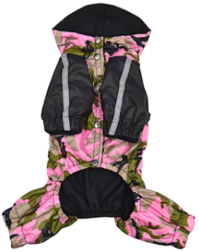 Утеплений демісезонний комбінезон Pet&Co ”Камуфляж Рожевий”