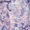 Рушник з мікрофібри Tauro Pro Line круглий, рожевий з блакитними деталями та китицями