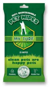 Влажные салфетки для собак MY TURF 100% Bio-degradable Bamboo Fiber Pet Wipes без запаха
