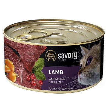 Savory Cat Gourmand Sterilized Lamb з ягням