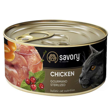 Savory Cat Gourmand Sterilized Сhicken с курицей