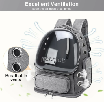 Рюкзак-переноска Derby Grey для котів і собак малих порід