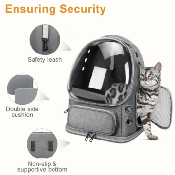 Рюкзак-переноска Derby Grey для котів і собак малих порід